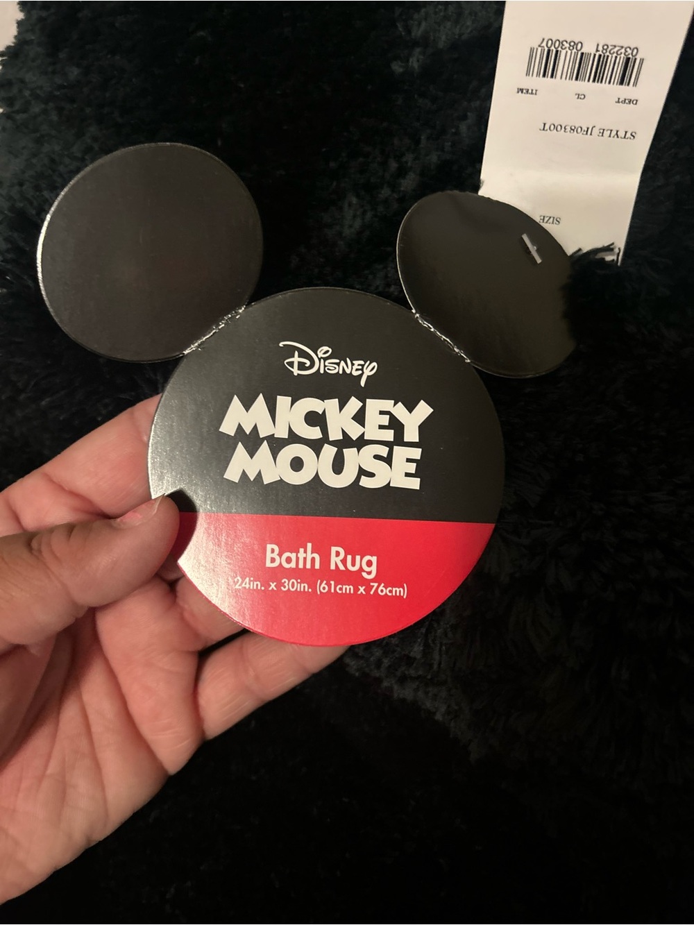 Mickey Mouse Bath Rug Tag - Picture 2 of 3